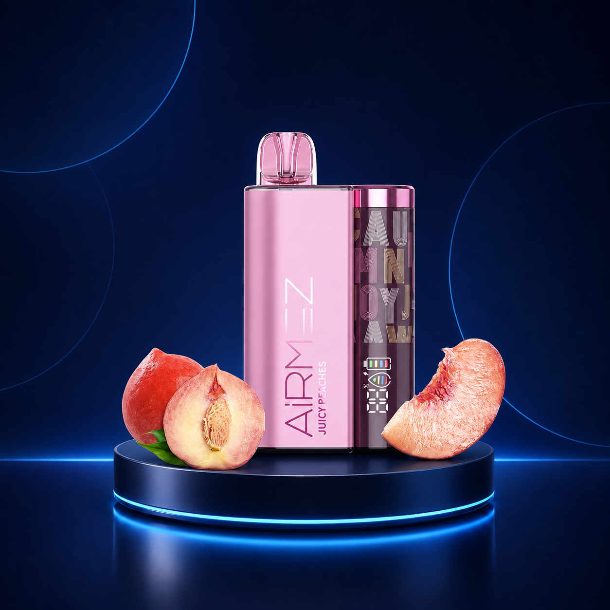 AirMez Juicy Peaches Einweg Vape 12000 Zuege 2 Prozent